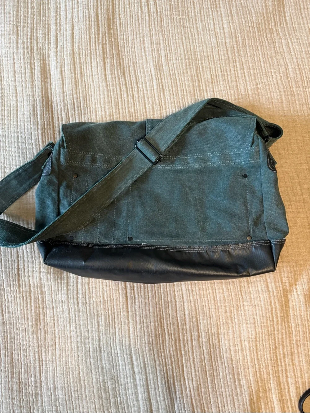 Vintage DIESEL Green Canvas Messenger Bag